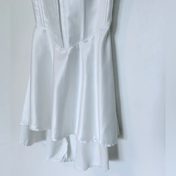 SKIMS Ivory Woven Shine Corset Dress Bachelorette NWT- Size Small - Picture 9 of 12